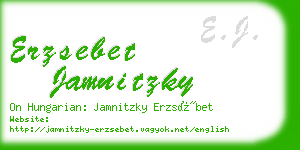 erzsebet jamnitzky business card